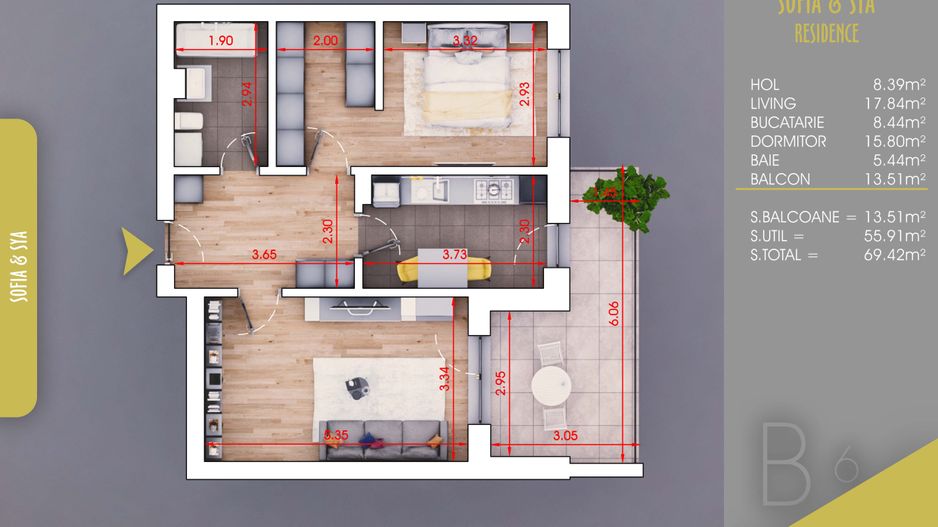 Apartament 2 camere Pallady, Parcare inclusa, Metrou N Teclu 10 min - Poză 6