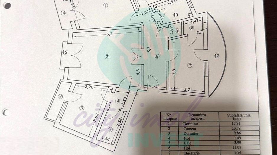 4 camere pe Bulevardul Unirii- Bloc monolit 1995 - Poză 10