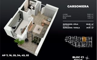 Garsoniera / 37.70 mp/ Popesti Leordeni/ zona Berceni - Poză 5