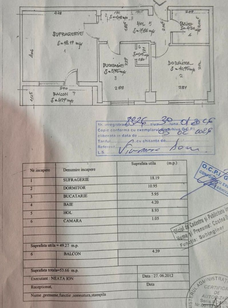Apartament de vânzare – Vasile Alecsandri - Schiță 8