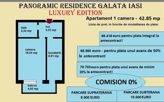 Apartament decomandat de vanzare in Iasi, Galata, 42,85 mp, bloc nou - Poză 2