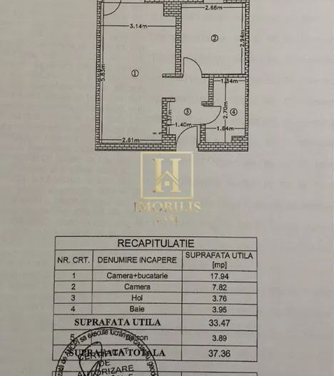 Apartament 1 camera Dec 37 mp + loc de parcare Bucium 84500 euro - Poză 8