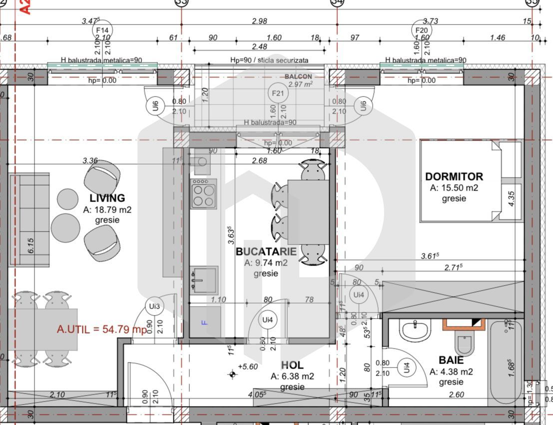 Etaj 2-La cheie | Apartament 2 Camere/Doamna Stanca - Poză 2