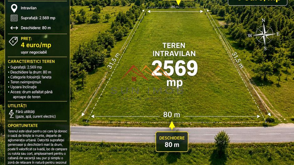 TEREN INTRAVILAN 2569 MP | PROVITA DE SUS, SAT PLAIU, PUNCT CURATURA - Poză 1