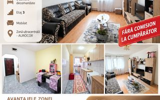 Apartament cu 3 camere, mobilat si utilat, etaj 3, VASLUI zona CENTRU; - Poză 1