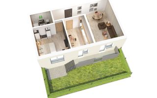 Apartament 2 camere, 56 mp   Doamna Stanca, Selimbar - Schiță 7