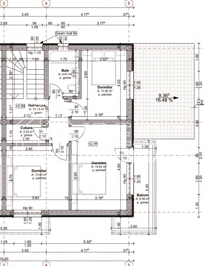 Duplex modern cu 4 camere si carport, in Cartierul Arhitectilor - Schiță 13