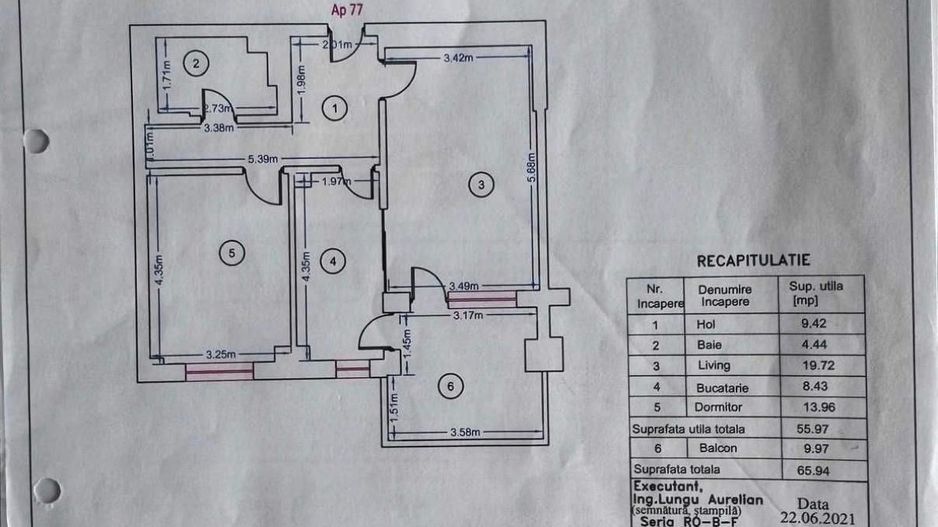 AP. 2 CAMERE ROKA RESIDENCE, PRIMA INCHIRIERE, LOC PARCARE, METROU - Schiță 7