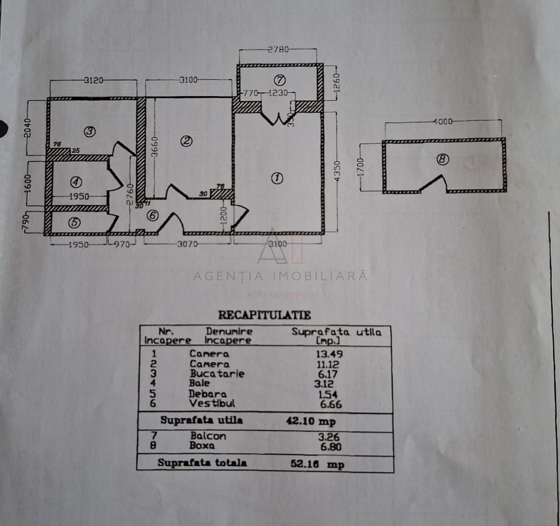 Chopin 2 camere/ 45,36 mp + Boxa / Decomandat - Poză 21