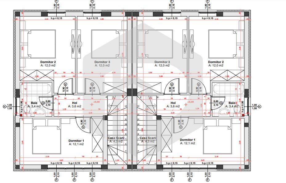 Duplex 4 Camere 2 Bai 2 locuri de parcare - Teren generos - Poză 8