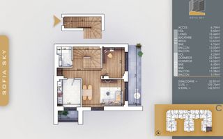 4 camere duplex - panoramic 700 metrii Metrou Nicolae Teclu Pallady Titan - Schiță 10