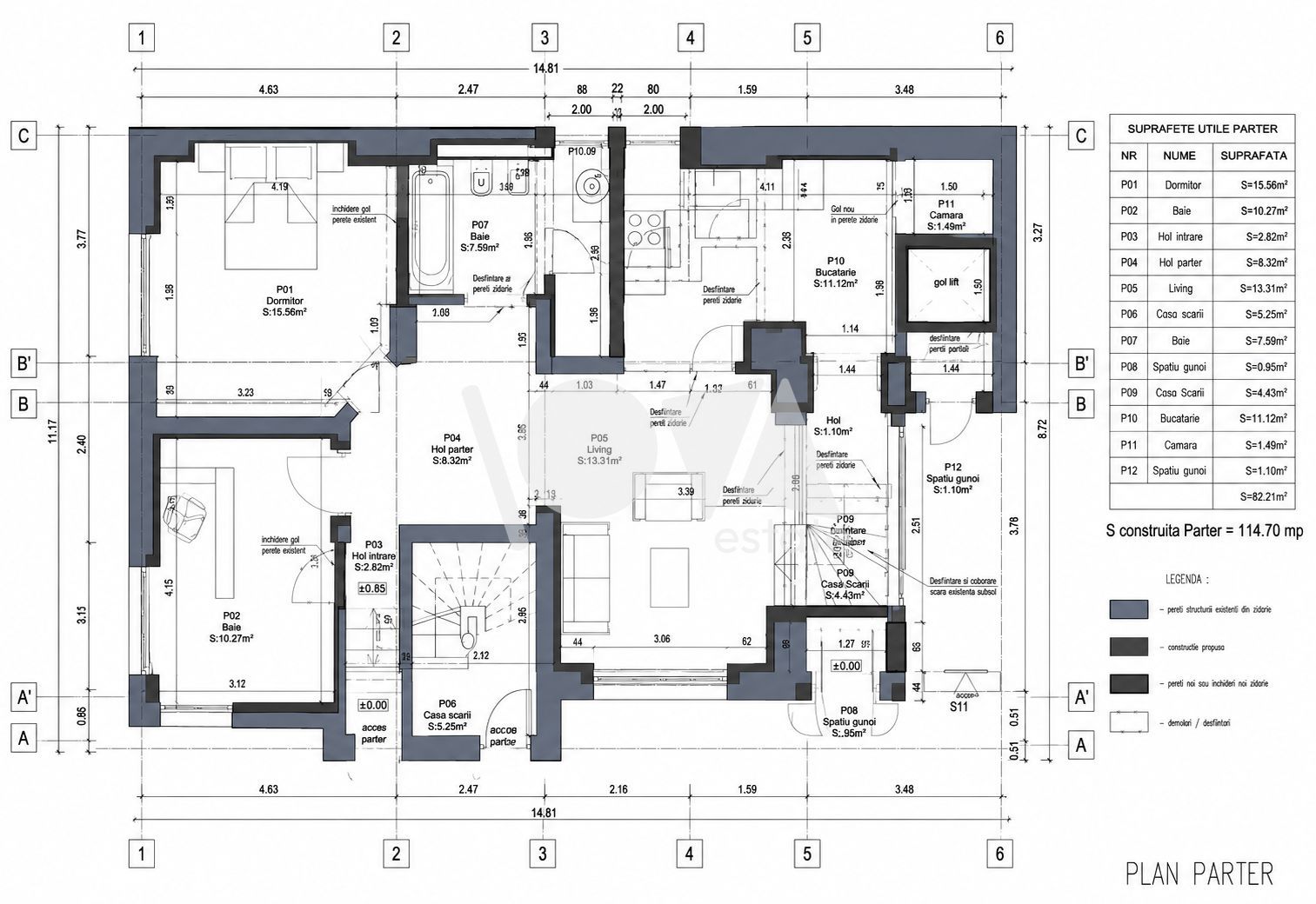 De închiriat Duplex 5 camere (parter + demisol) - vila Piata Romana - Poză 17