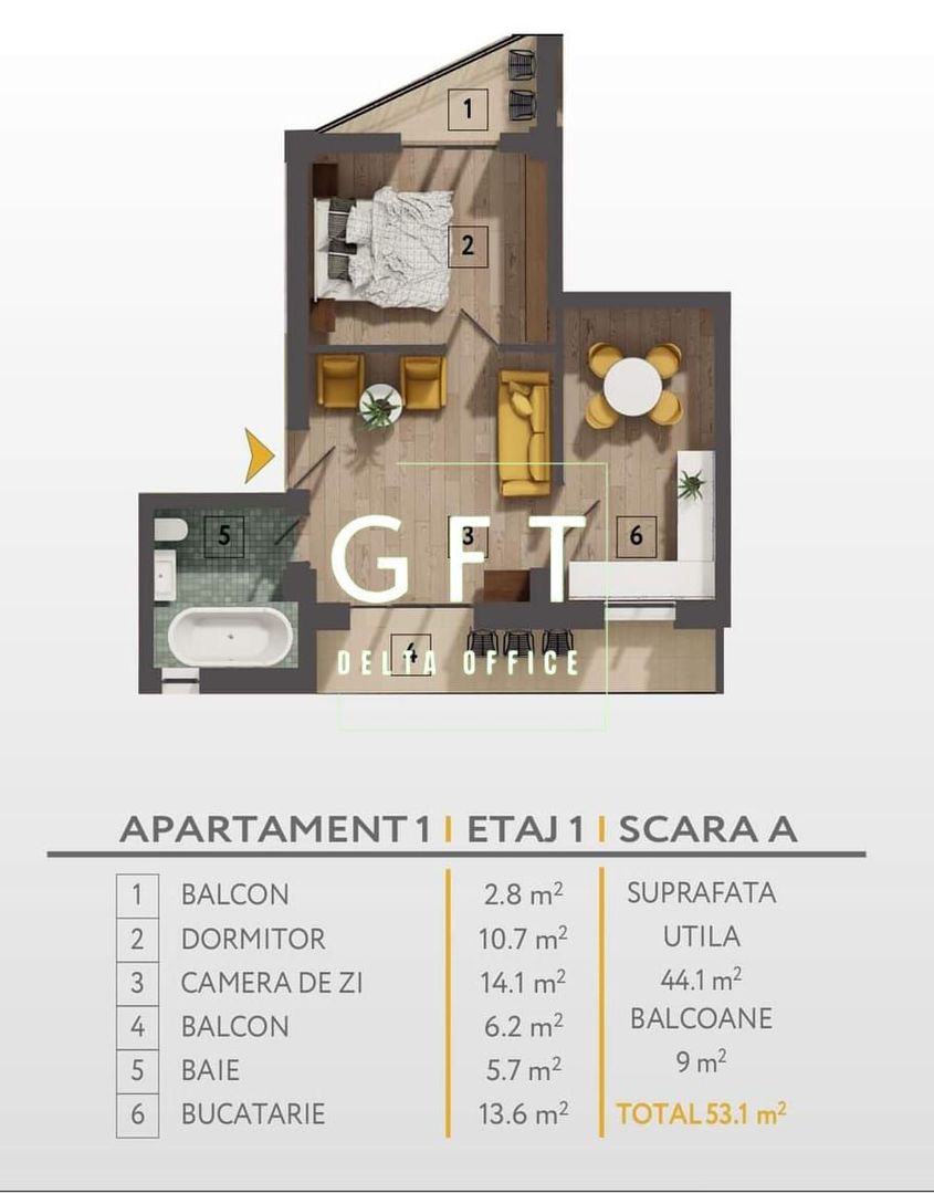 Apartamente 1-3 camere, zona semicentrală! - Poză 5