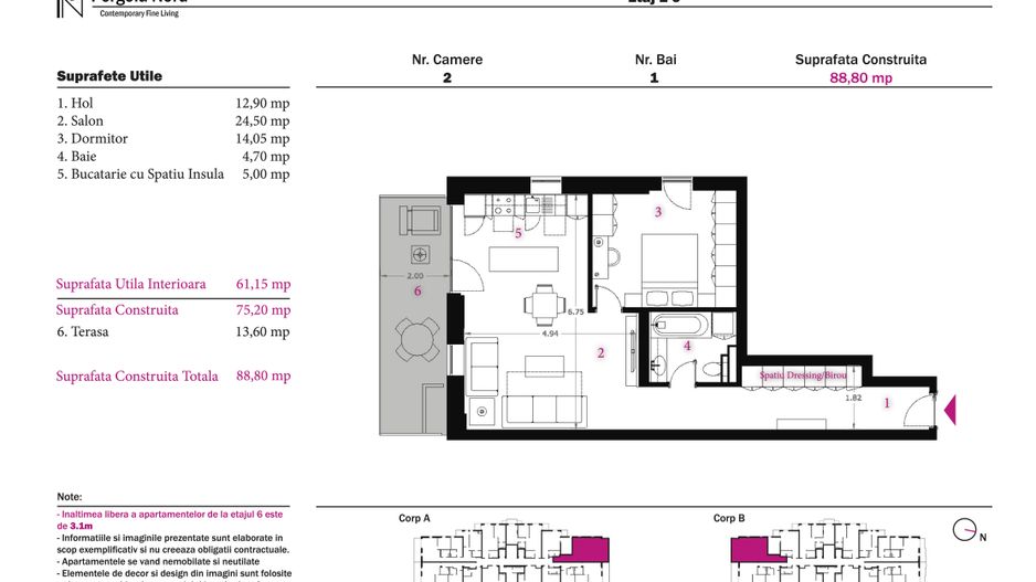 Apartament Tip F, etaj 1 - 6 - Poză 3