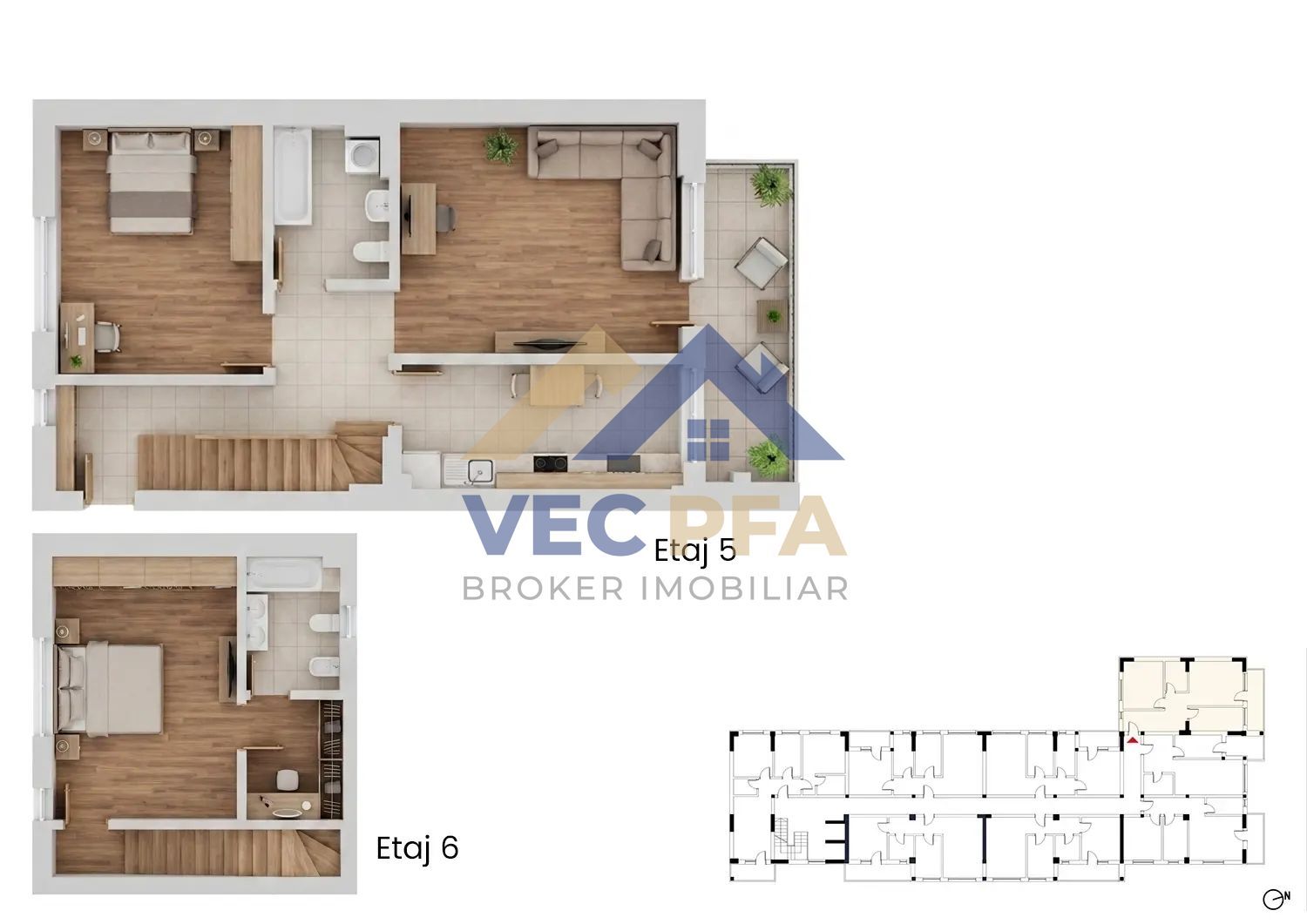 Apartamente 3 Camere și două unități tip Duplex Comision 0% - Poză 3