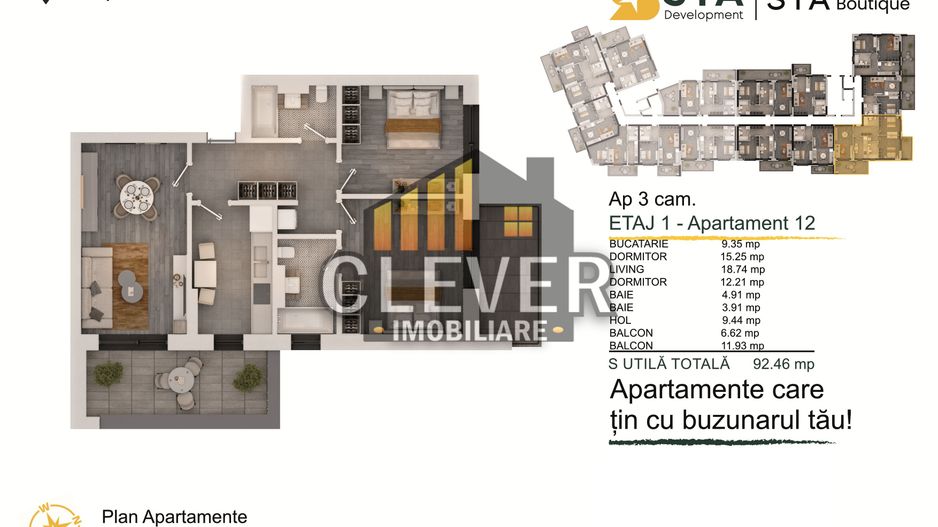 Ap 3 camere decomandat Pallady, Discount Parcare, Comision 0% metru Teclu - Poză 1