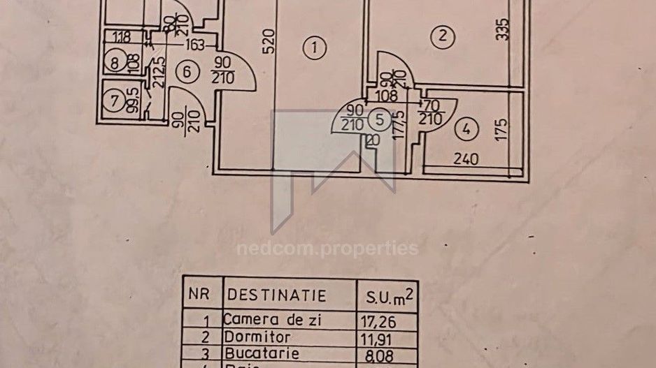Vanzare apartament 2 camere Lizeanu - Schiță 16