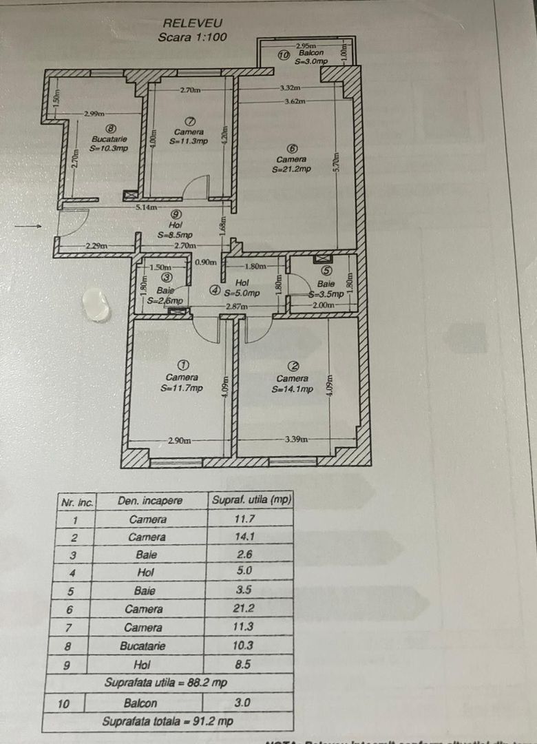 COMISION 0% | 4 Camere | 88 mp utili | Zona Complex - Lunei | 2 Bai. - Poză 15