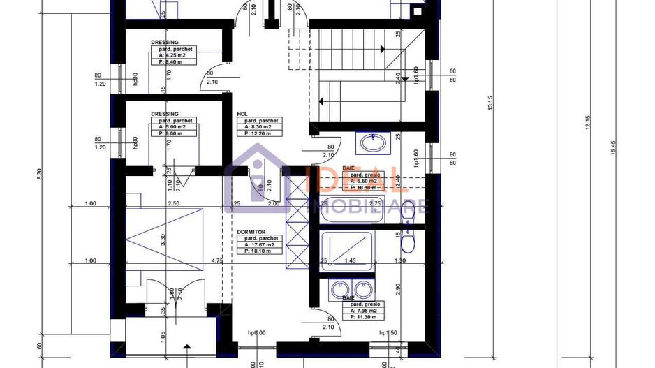 Casa Individuala Morderna cu 4 camere si 450 de mp de curte - Schiță 11