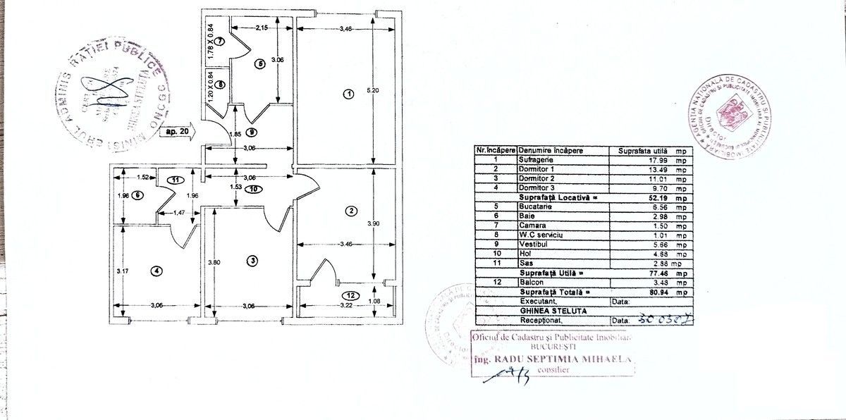 Vanzare Apartament 4 camere, 81 mp, balcon, bloc reabilitat, Rahova - Poză 8