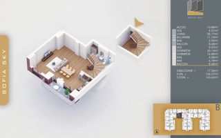 3 camere duplex cu living generos si 3 bai la 700 m de M Nicolae Teclu Pallady - Schiță 9