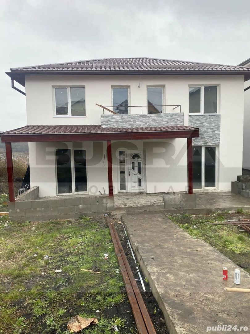 Casa moderna de 150mp, teren 400mp, semifinisata, Apahida - Poză 4