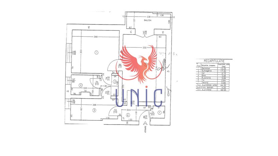 Apartament 2 camere Calea Severinului - Schiță 8