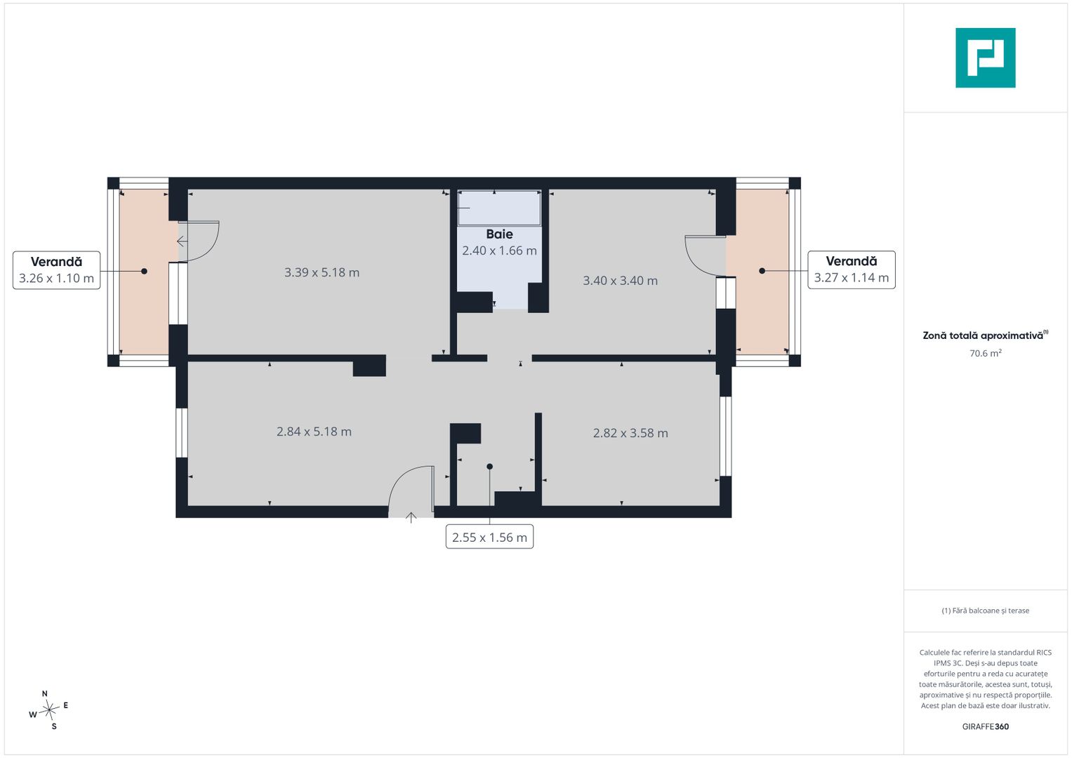 Apartament 3 camere, 64 mp, Str Lisabonei - Poză 10
