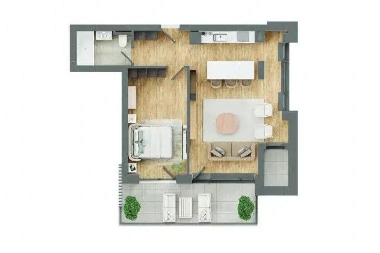 Apartament modern cu 2 camere și balcon generos | Zona Bartolomeu - Schiță 10