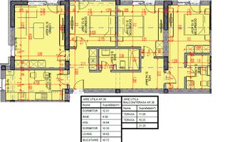 4 Camere | 115,27 mp Total | 2 Terase | Comision 0% Finisaje la alegere - Schiță 9