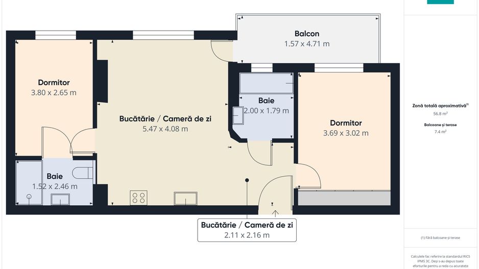 Apartament cu 3 camere Maniu Residence - Poză 16