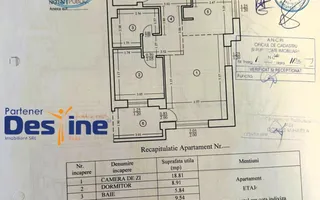 Apartament 2 camere 57 mp mobilat utilat boxă și lift - Schiță 13