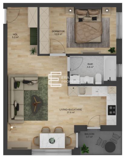 Apartament 2 camere  LA CHEIE-Doamna Stanca/Selimbar - Schiță 7