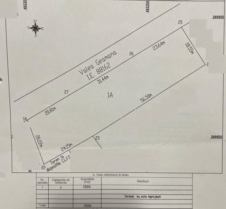 Teren intravilan 1526 MP Geamana, Pitesti – zona excelenta, toate utilitatile - Poză 4