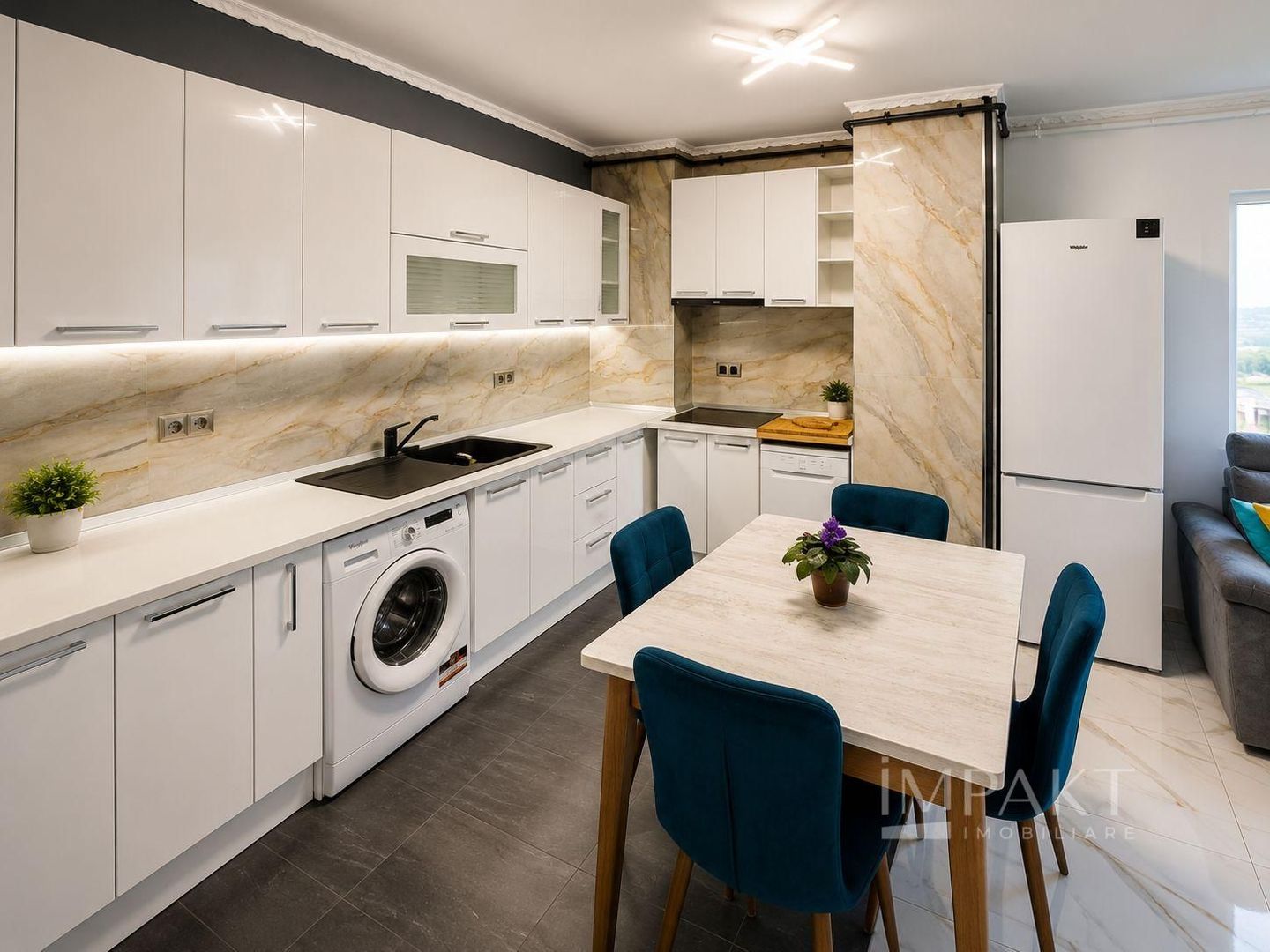 Apartament modern cu 3 camere ready to move si parcare in Buna Ziua - Poză 1