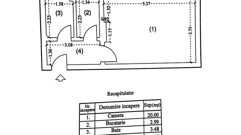 COMISION 0% - Garsoniera renovata 2024 Ana Davila - Palatul Cotroceni / Eroilor - Schiță 19