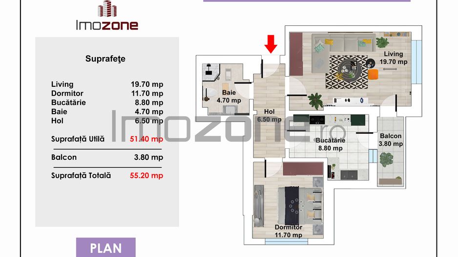 2 camere, 57 mp, etaj 5, dec, Drumul Taberei, BLOC NOU, COMISION 0% - Poză 1