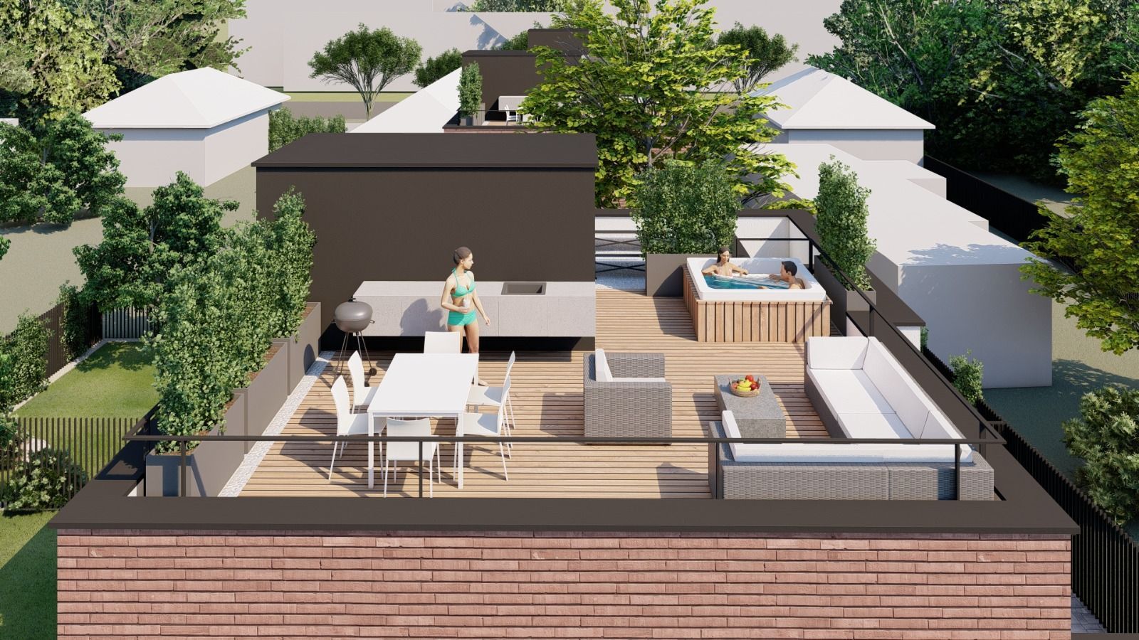 Casa individuala - 149 mp util - terasa rooftop cu jacuzzi de 32 mp - Poză 23