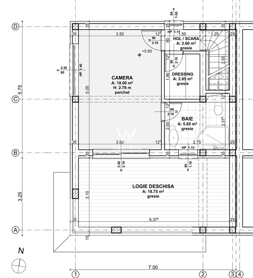 Casa MODERNA cu etaj RETRAS, zona Triajului, Selimbar - Schiță 8