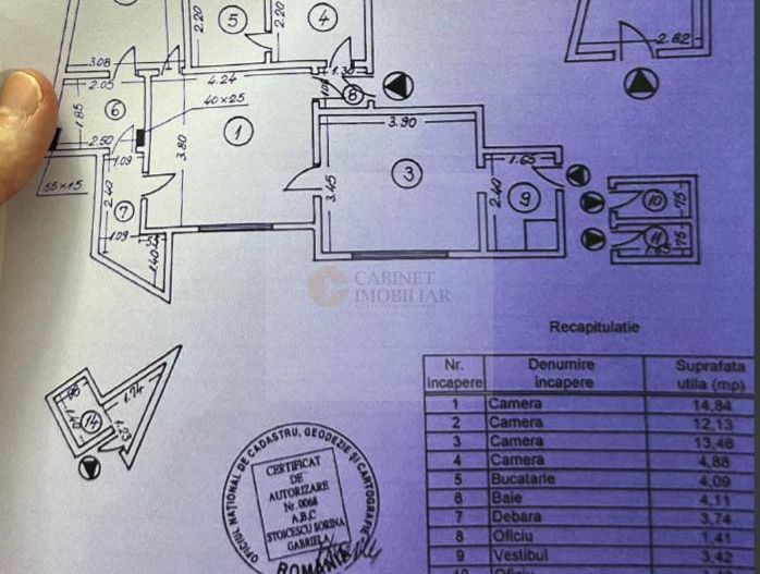 4 camere  | Etaj 1/6  | Calea Victoriei - | Partial mobilat si utilat - Poză 22
