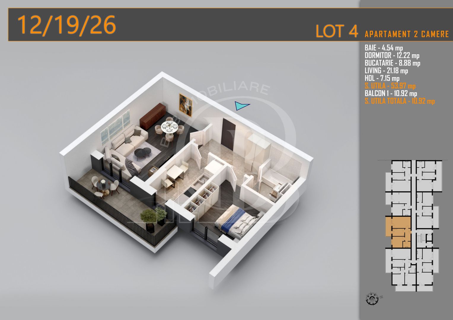 Apartament 2 camere Theodor Pallady-Metrou Nicolae Teclu - Schiță 1