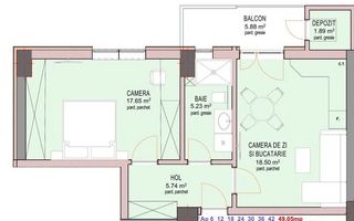 Apartament 2 Camere -49 mp -la Cheie  Sibiu – reper Doamna Stanca - Schiță 10