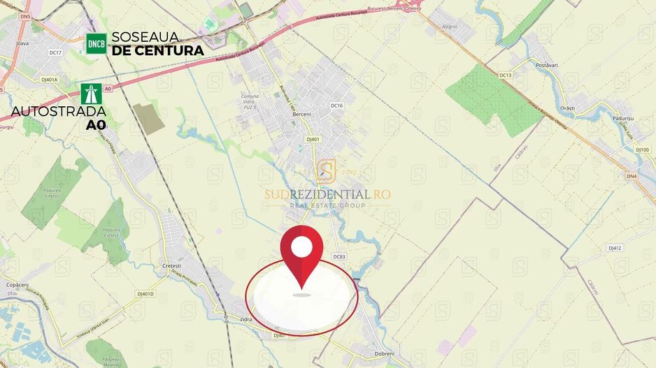 Lot teren intravilan de vanzare, 500 mp, ideal investitie,Comuna Vidra - Poză 3