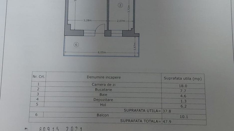 Garsonieră spațioasă–Moghioroș Park Residence | Bloc 2022 | Etaj 8/11 - Poză 8
