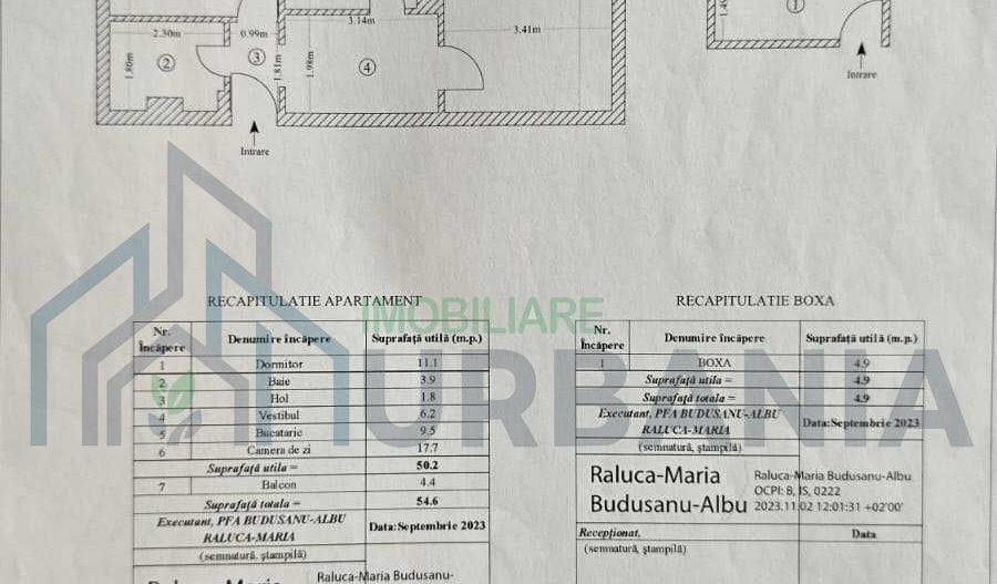 Apartament 2 camere de vânzare – Podul de fier/Tg Cucu, Iași | 54 mp + boxă intabulată - Poză 8