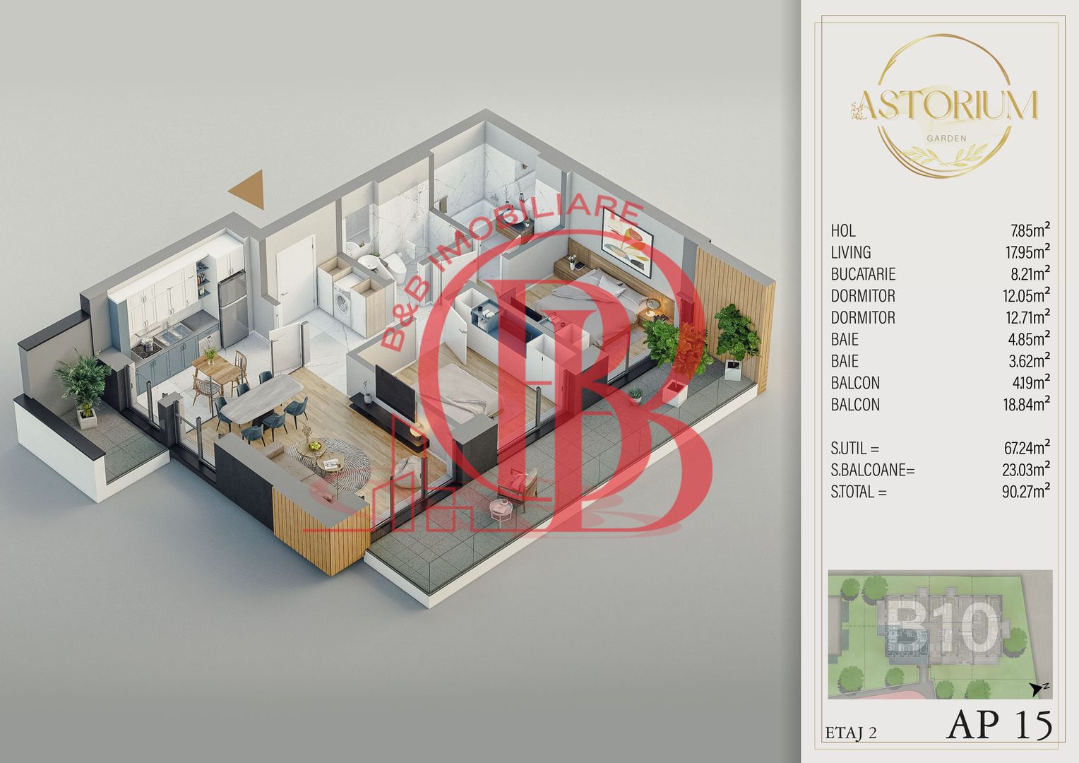 3 camere finalizat proiect Exclusivist cu piscina proprie - Schiță 14