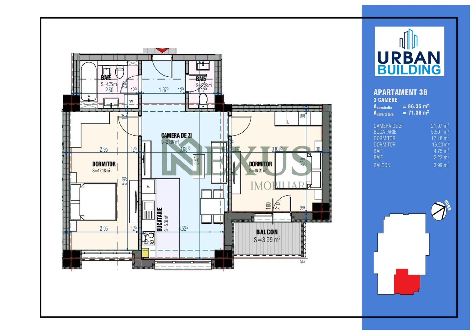 Apartament nou de vânzare cu 3 camere, Urban Building - Poză 4