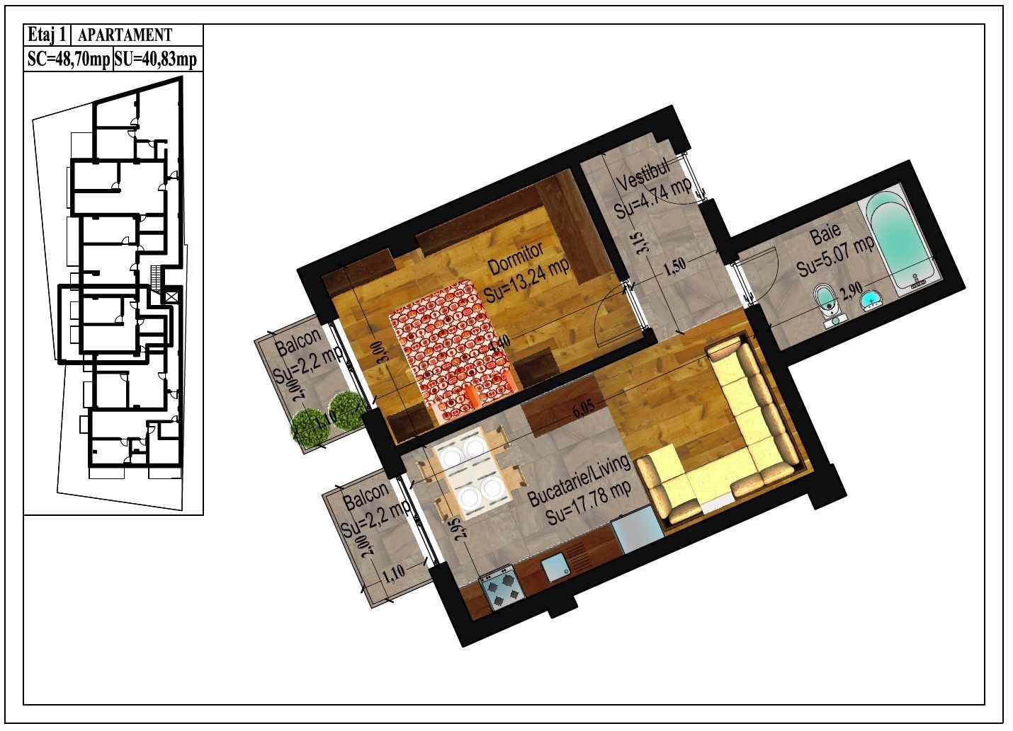 Vanzare apartament 2 camere in Traian Central Apartments, mobilat si utilat - Poză 10
