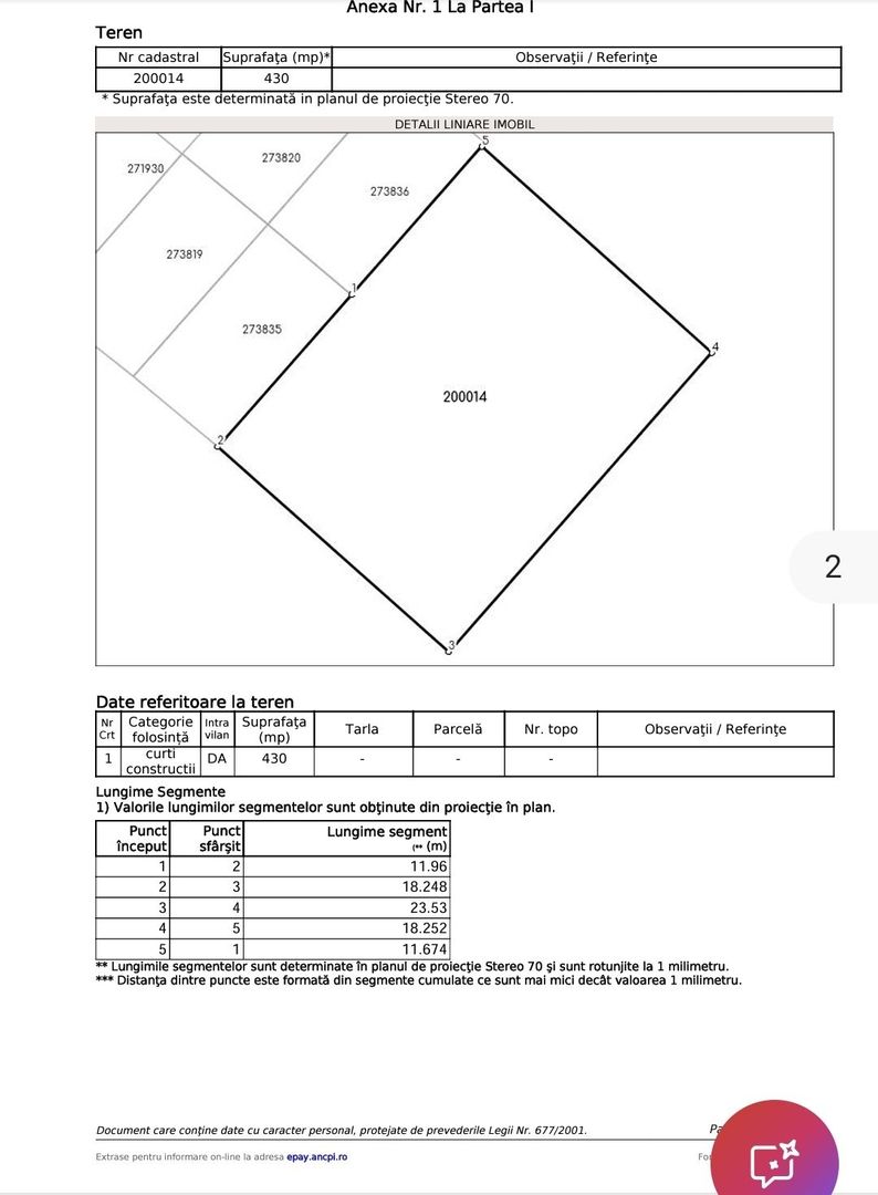 Teren intravilan construcții 430 mp dubla deschidere la strada! - Poză 11