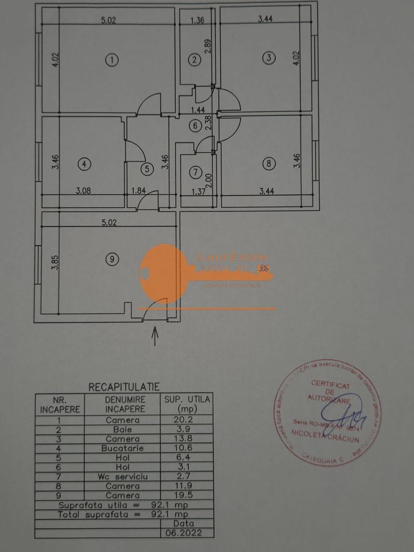 Apartament 4 camere | 92 mp | metrou Brâncoveanu & Parcul Tineretului - Schiță 13